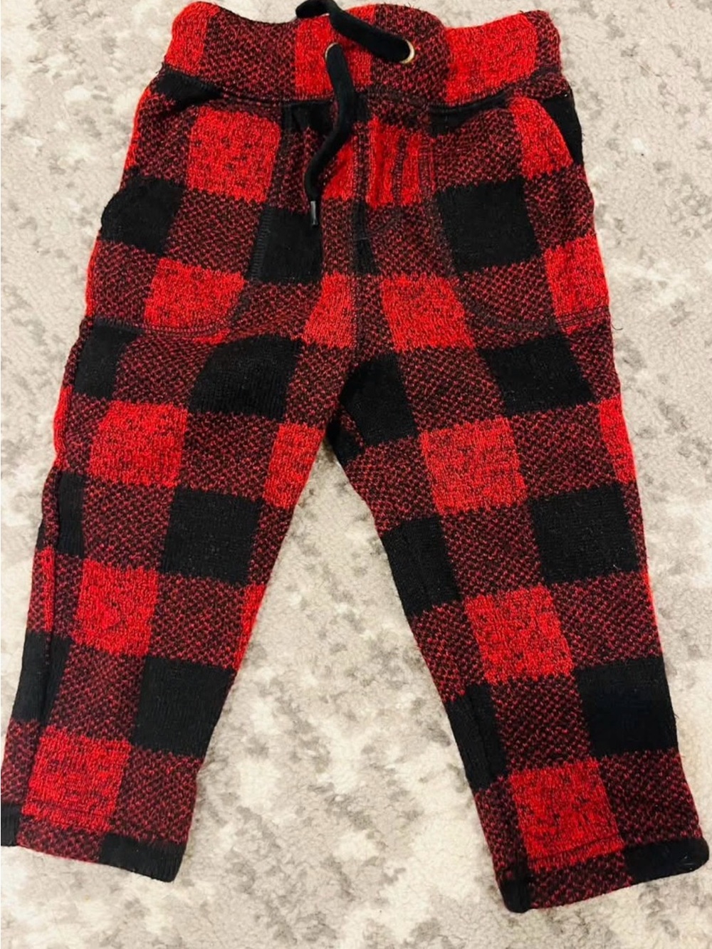GAP Red and Black Plaid wool Pants size baby boy 24m